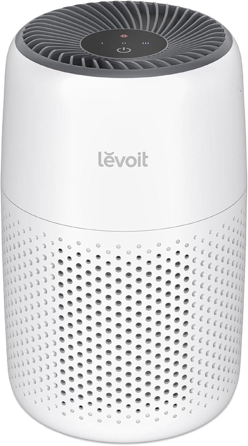 LEVOIT Air Purifiers for Bedroom Home Dorm, 3-in-1 Filter Cleaner with Fragrance Sponge for Better Sleep, Filters Smoke, Allergies, Pet Dander, Odor, Dust, Office, Desktop, Core Mini-P, White