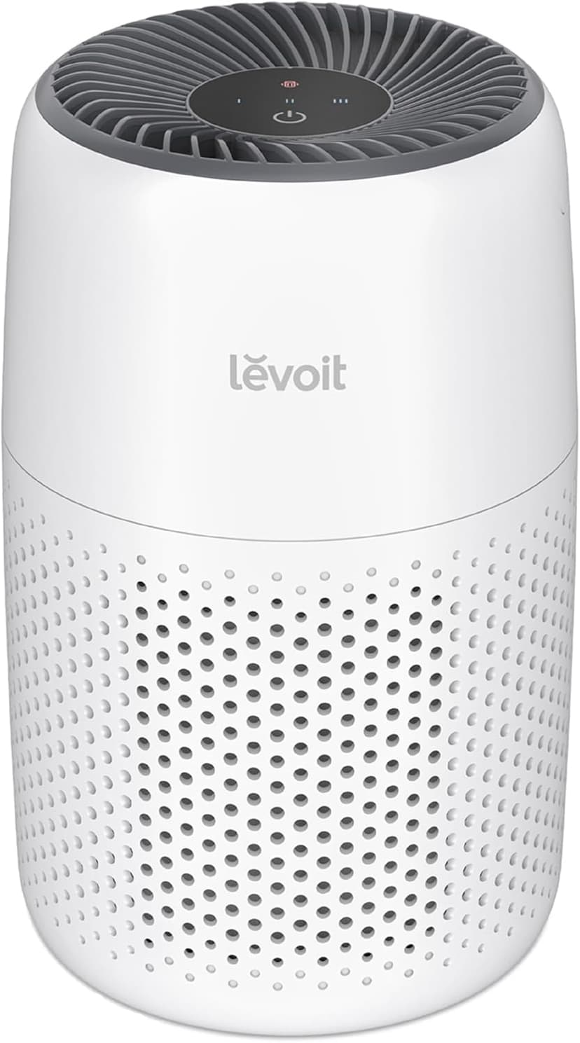 LEVOIT Air Purifiers for Bedroom Home Dorm, 3-in-1 Filter Cleaner with Fragrance Sponge for Better Sleep, Filters Smoke, Allergies, Pet Dander, Odor, Dust, Office, Desktop, Core Mini-P, White