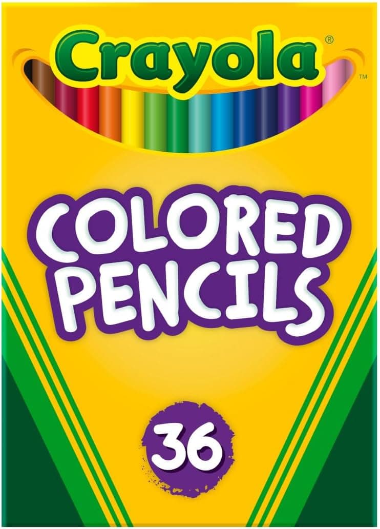 Crayola Colored Pencils (36ct), Kids Pencil Set, Pre-Sharpened Coloring Book Pencils for Kids & Adults, Arts & Crafts Supplies, Ages 3+