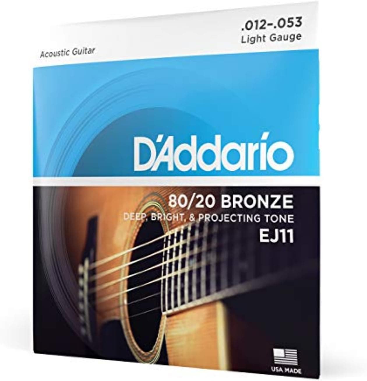 D'Addario Guitar Strings - Phosphor Bronze Acoustic Guitar Strings - EJ16-3D - Rich, Full Tonal Spectrum - For 6 String Guitars - 12-53 Light, 3-Pack
