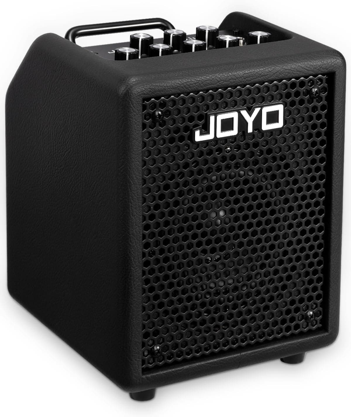 JOYO 30W Bass Amp Portable Combo Amplifier 4" Speaker with Bluetooth 5.1 + OTG Direct Recording | 3-Band EQ + Compressor | Headphone Practice for Bassist Livestream Solo Gigs (Vibe Cube BA-30, Black)