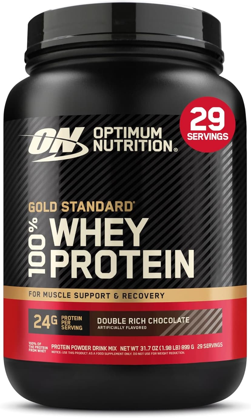 Optimum Nutrition Gold Standard 100% Whey Protein Powder, Double Rich Chocolate 1.98 Pound (Packaging May Vary)