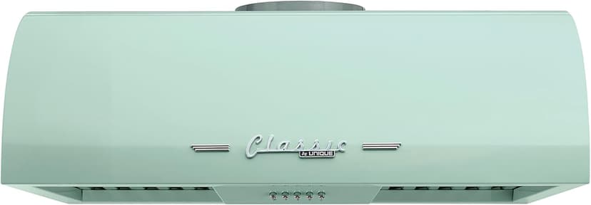 Unique Appliances Classic Retro Range Hood, Electric Range Hood with 3 Fan Speeds and 2 LED Lights, 24", Summer Mint Green, 500 CFM, 110-120 V