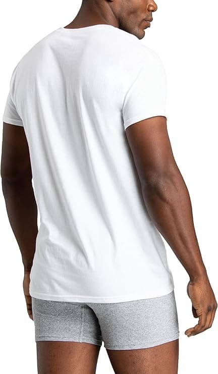 Fruit of the Loom Men's Crew Tee Undershirts, Moisture Wicking & Tag Free, Also Available in Big & Tall